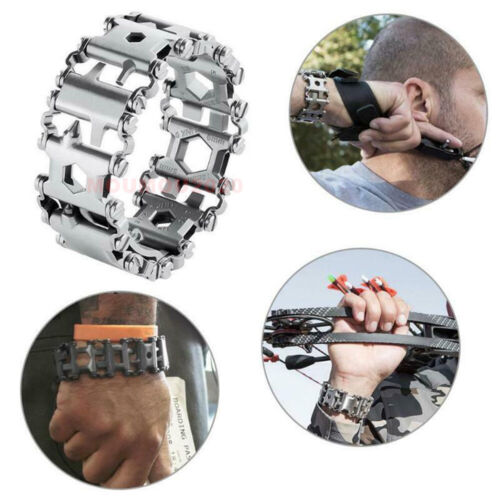 Bracelet Men Stainless Steel Multi Tool Bracelet Multi-function Screwdriver New 