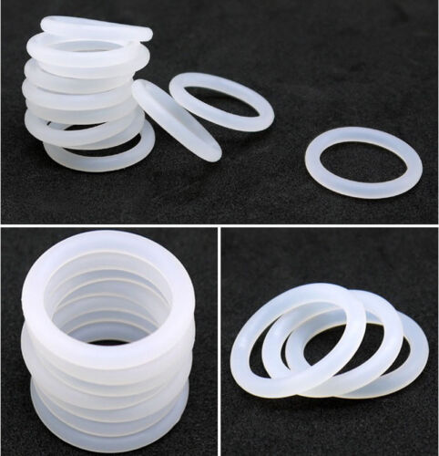 White Silicon Rubber O-Ring Seals Washer Food Grade OD 10-75mm Cross Section 3mm