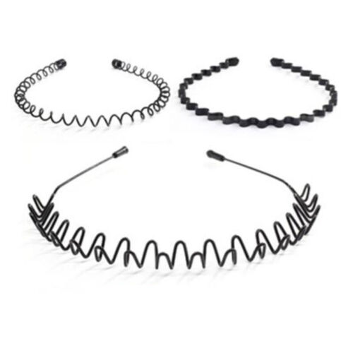 Metal Sports Hairband Headband Wave Style Hair Band For Men Women Perfect 