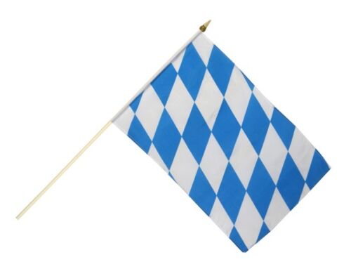 Deutschland Bayern ohne Wappen Stockflagge Flaggen Fahnen Stockfahne 30x45cm 