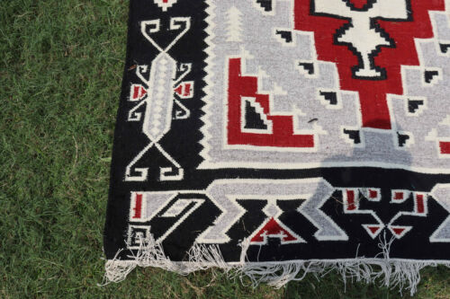 5' X 8' NAVAJO Navaho South American Wool RUG Kilim Flat Weave Oriental Area Rug 