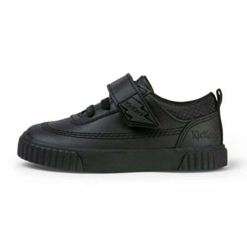 Kickers Tovni Bolt Boys School Shoes in Black