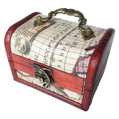 1//6 Dollhouse Miniature Furniture Livingroom Suitcase Trunk w// Antique Hardware