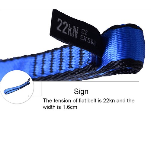 22KN Webbing Strap Sling Bearing Cord For Rock Climbing Arborist Reinforced Rope