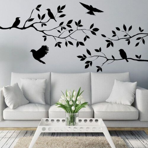 Tree Branch and Birds Art Wall Sticker DIY Living Room Decor Art Decal . 