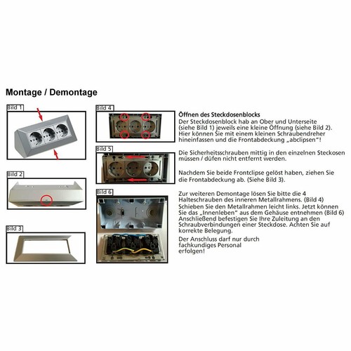 2x USB Eck Steckdosenleiste 2x Steckdose Ecksteckdose Küche Aufbausteckdose
