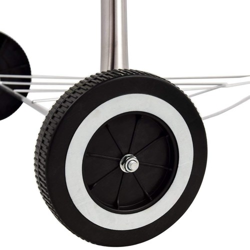 Barbecue Sferico con 2 Ruote Barbacue Grill a Carbone con Termometro Ø 57 cm per