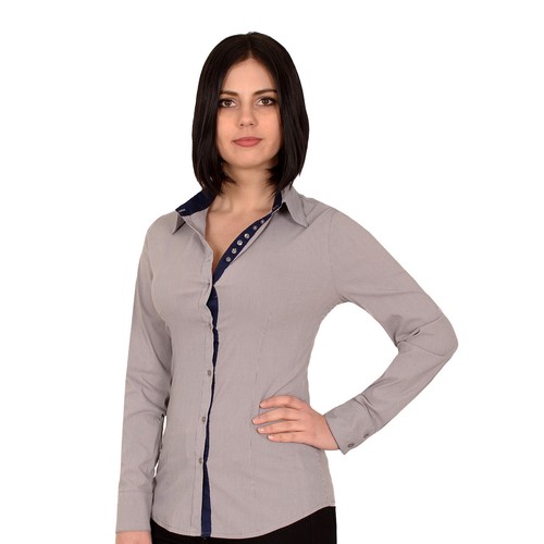 Damen Bluse Damen Business Hemd Damen Popeline Bluse Damen Langarm Bluse B304