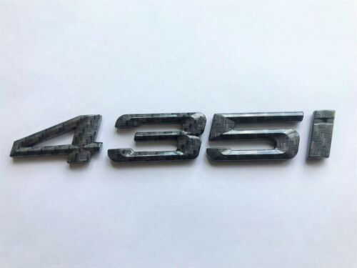 Carbone Effet insigne 435I Rear Boot Trunk pour arrière de voiture 3D badge emblème sport 