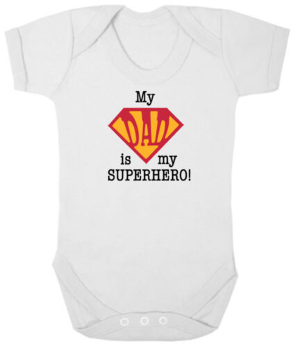 Baby Shower Newborn Gift Love Daddy MY DAD IS MY SUPERHERO Bodysuit//Grow//Vest