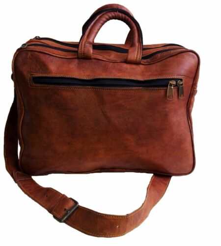 Men/'s Leather Business Messenger Laptop Shoulder Briefcase Handbag New Brown Bag