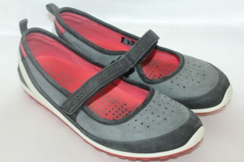Details about  / ECCO Gray Suede Leather Comfort Mary Jane Shoes Sz 6.5
