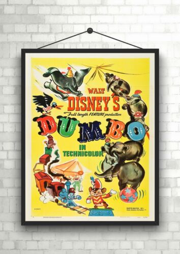 Dumbo Classic Vintage Disney Movie Poster Art Print A0 A1 A2 A3 A4 Maxi