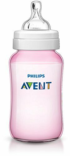 Philips Avent Classic-Botella de 330 Ml caudal tetina para los recién nacidos Rosa