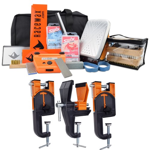 Accepts Snowboard Adapter RaceWax Complete Ski Wax Tuning Kit Plus Ski Vise