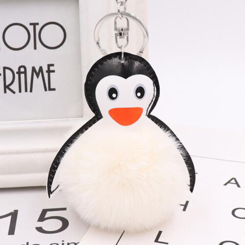 Fluffy Key Ring Cute Penguin Handbag Pendant Key Chain Soft Plush Keyring N7