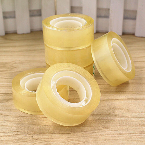 Details about   18mm Width Clear Transparent Tape Sealing Packing Stationery Prof 
