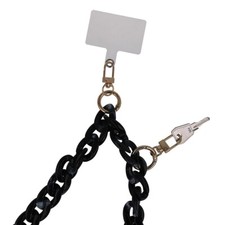 Handykette Universal Kordel Umhängeband Schnur Kette für alle Case Tasche Schwar