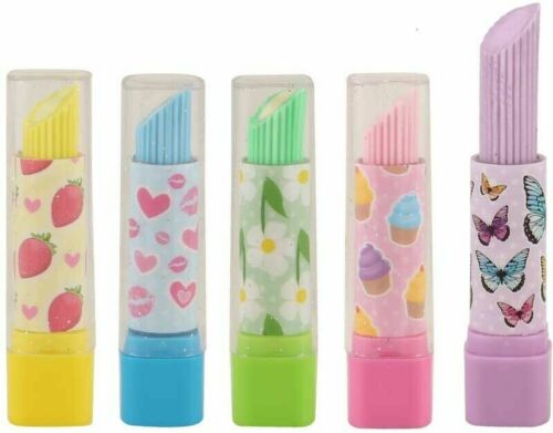 Lipstick Erasers Rubbers  Kids Party Loot Bag Fillers School Stationery 