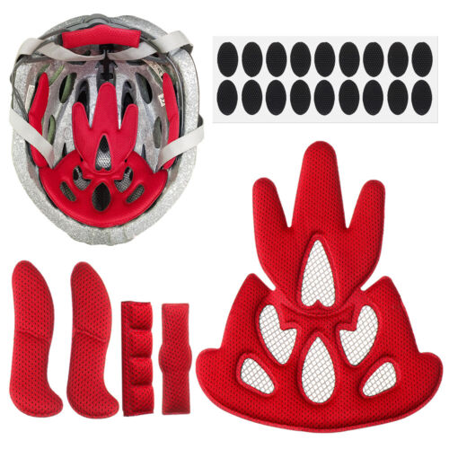 Helmet Padding Kit Sponge Pad Bike Motorcycle Replacement Pads with Insect Net/_