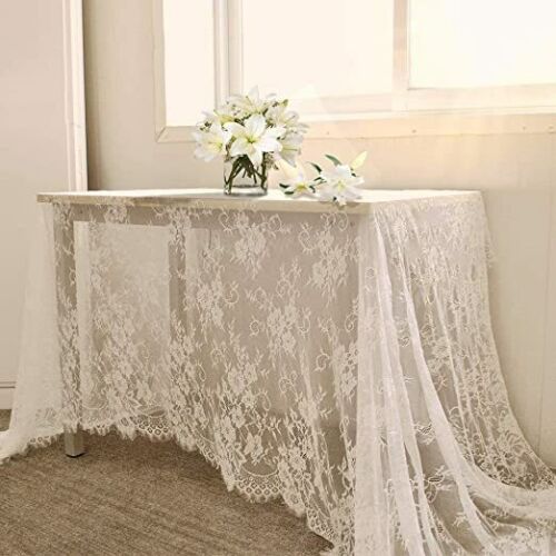 Outdoor Party 60 X120  Lace Tablecloth Vintage for  Wedding Decor 