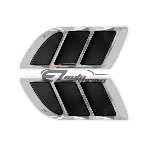 Universal ABS Chrome Fender Grill Body Side Vents Car SUV Sticker VIP Decoration