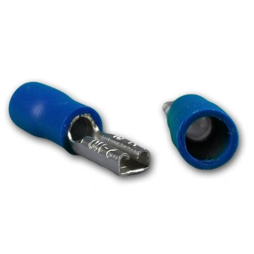 8mm para 1,5-2 5mm ² Bujes 8x0 50 Terminales de Cable Plano Enchufe Azul 2