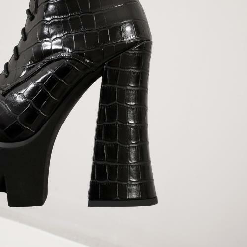 Details about  / Women/'s Buckle Platform Ankle Boots Super High Heel Nightclub Party Shoes Punk L