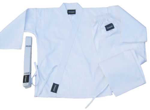 R KARATE,MARTIAL ARTS GI 8-OZ MIDDLEWEIGHT,3-COLORS WITH FREE WHITE BELT THREAD