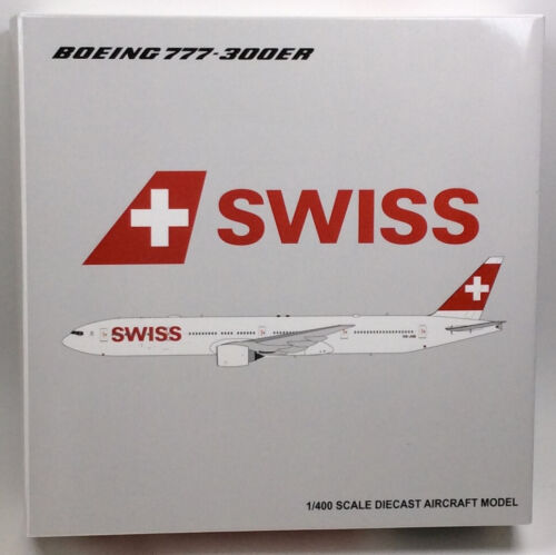 JC Wings 4684 Swiss Boeing 777-300ER &#039;HB-JNB&#039; 1/400 Scale Diecast Model