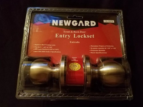 NEW ENTRY LOCKSET COMES WITH 2 KEYS SATIN NICKEL FINISH6 AVAILABLE KEYED ALIKE