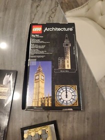 Lego Architecture 21013 Big Ben Used Complete W/ Box Instructions