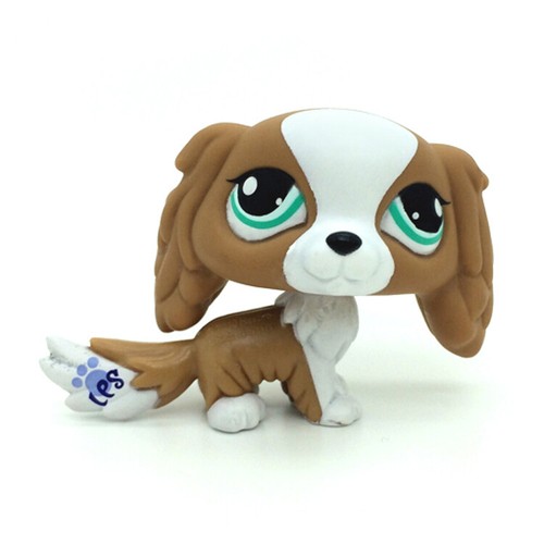 #1825 Littlest Pet Shop Brown /& White Puppy King Charles Spaniel Dog Toys LPS