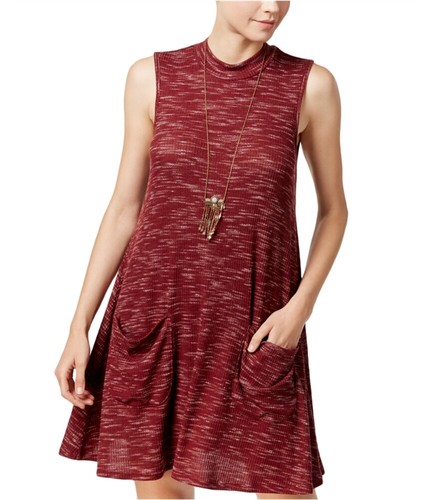 Ultra Flirt Womens Pocket Marled Shift Dress