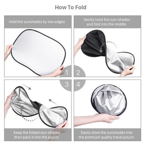 Reflective Car Windscreen Sun Shade Foldable Sunshade UV Blind Visor Protector