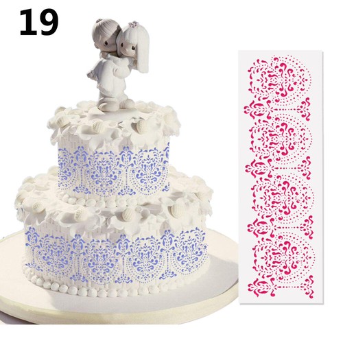 Mousse Flower Cake Stencil Cookies Fondant Molds Decorating Baking Tool