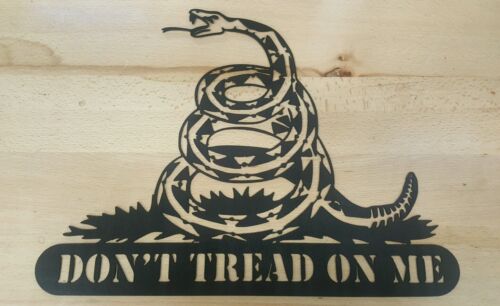 Don/'t Tread on me metal wall art plasma cut decor american flag rights snake