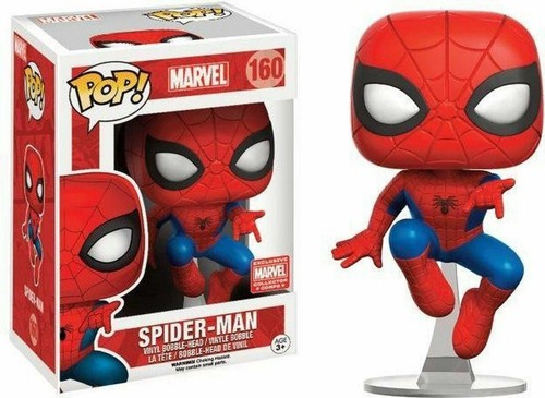 Funko Hombre Araña #160 vinilo Pop Marvel exclusivo cuerpo de coleccionista de Bobble Head