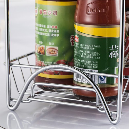 2-Tier Kitchen Spice Rack Storage Organizer Seasoning Bottle Stand Shelf Holder