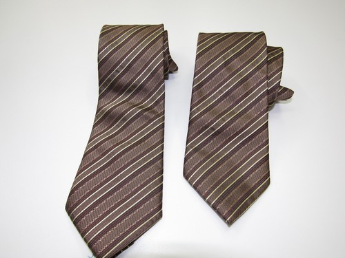 Gold Boys Classic Necktie Double stripe wedding formal party prom 2-15 years