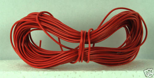 Model Railway/Railroad Layout/Point Motor etc Wire 1 x 20m Roll 7/0.2mm 1.4A Red 
