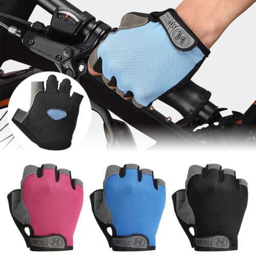 Bike Half Finger Gloves MTB Cycling Sport Short Gloves Anti-skid Bicycle Mittens