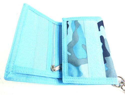 New Unisex Camouflage Canvas Chain Wallet Coin Pouch Credit Card Holder Purse