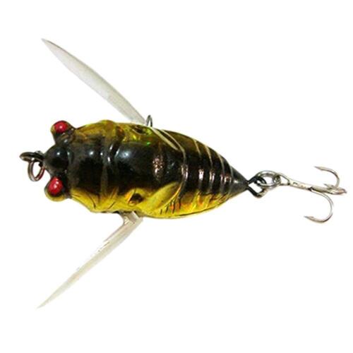 1pcs Cicada Bass Insect Fishing Lures 4cm Crank Bait Floating Tackle 
