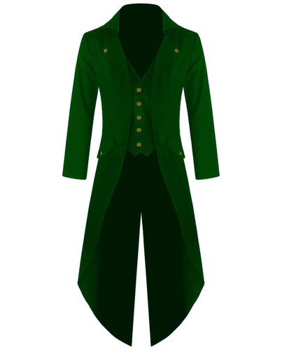 Mens Steampunk Gothic Tailcoat Multi Color Gothic Jacket Victorian Style Coat