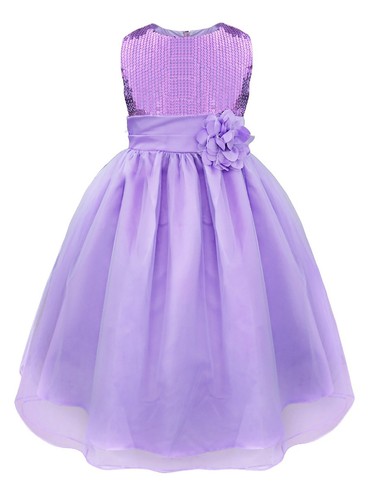Flower Girl Dress Kids Pageant Wedding Bridesmaid Sequins Formal Tutu Dresses UK