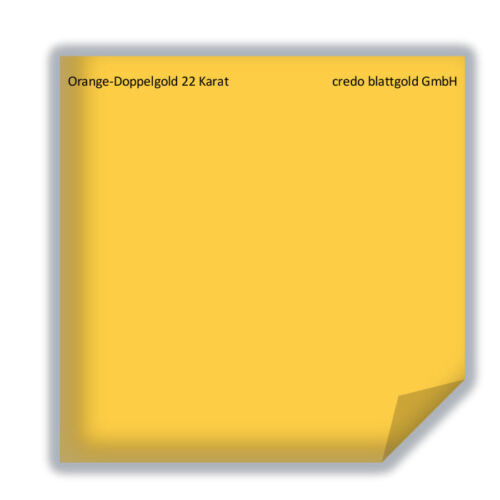 25 Blatt 8 x 8 cm zum vergolden Orange-Doppelgold 22 Karat Blattgold lose 