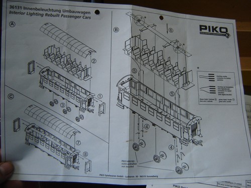Piko G 37601 Umbauwagen 1.//2.Kl 632 Innenbeleuchtung /"Gebraucht/" 37 151 DB m