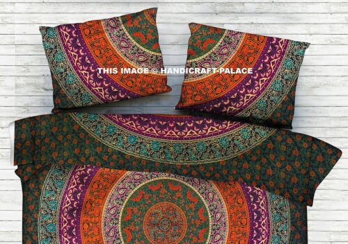 Indian Mandala Queen Size Bedding Set Bohemian Hippie Bed Sheet Bed Cover Throw