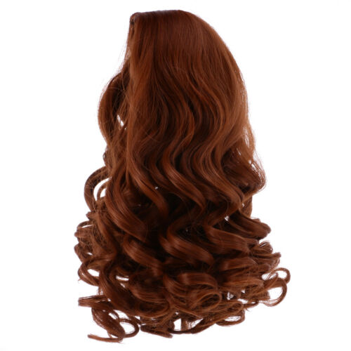 28cm Stylish Long Curly Wig for 18inch American Doll Clothes Accs Brown